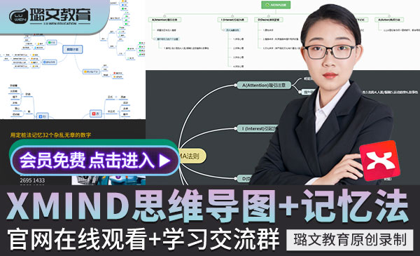 XMIND思维导图制作视频教程xmind办公效率全套记忆法训练教学课程